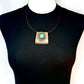 Tribute to Women of Craft Copper, Turquoise & Vintage Button Necklace