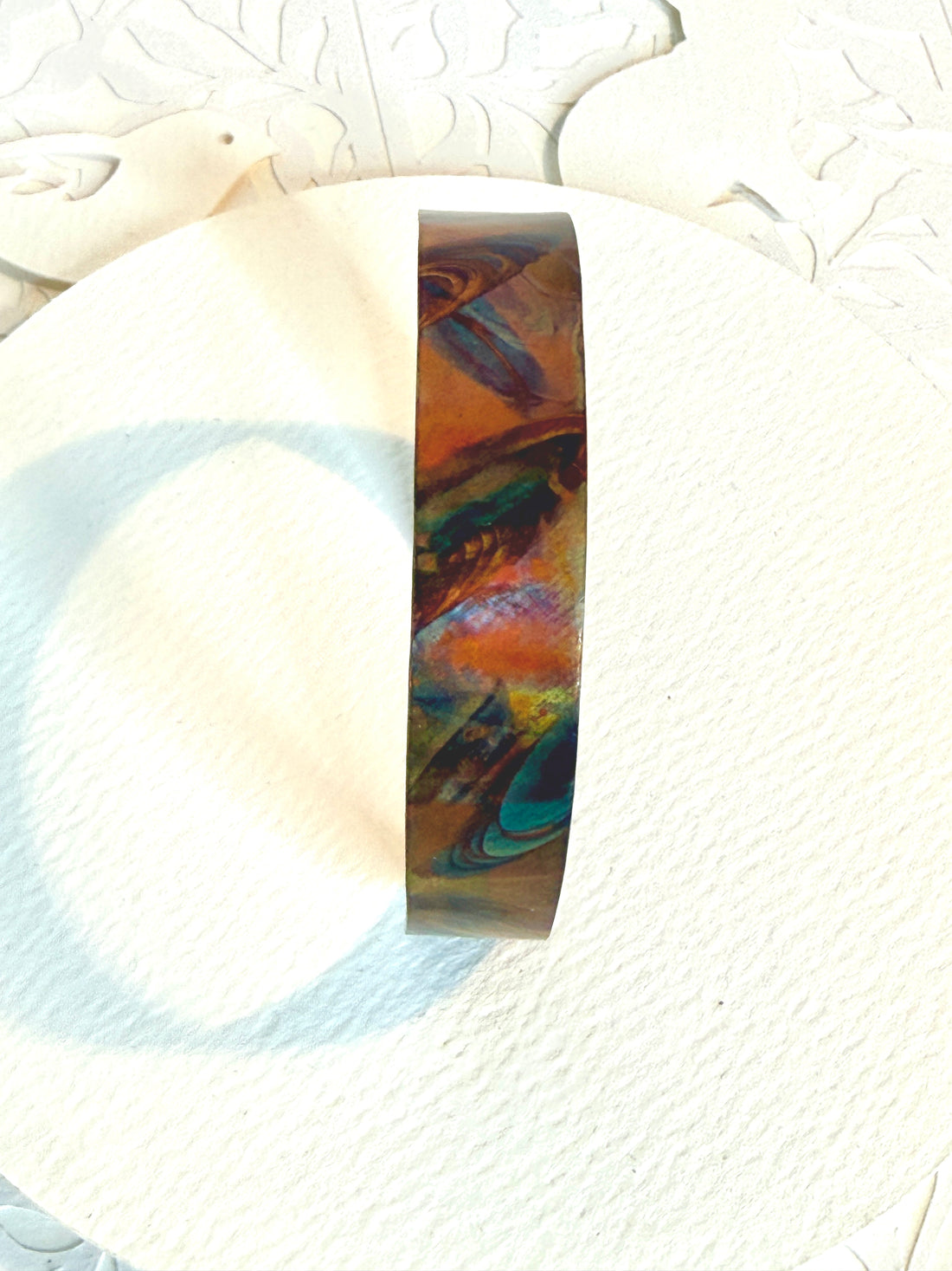 Tribute to Women of Craft Flame Patina Copper Cuff