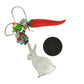Tribute to Women of Craft Sterling Silver Rabbit, Lampwork Bead & Glass Carrot Earrings