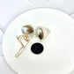 The Nature Collection Natural Pearl Cone Shell, Brass, & Metallic Microbead Earrings