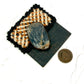 Tribute to Women of Craft Picasso Jasper, Copper, & Handwoven Fabric Brooch
